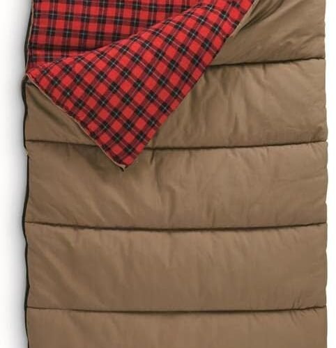 Sleeping Bag for Adults, Cold Weather, Winter, Hiking, Camping, Hunter, Canvas, -30 Degrees