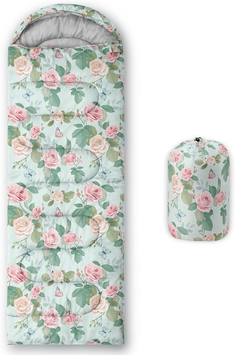 Kids Sleeping Bag for Boys Girls, Print-Lightweight Warm Portable Outdoor Indoor-Waterproof Cold Weather Resistant Sleeping Bag for Camping Hiking