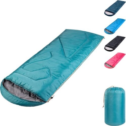 Sleeping Bags for Adults - 3 Season Warm & Cool Weather Sleeping Bag for Girls Boys Mens, 5F - 32F Large Lightweight Waterproof Backpacking Camping Hiking Outdoor Travel Hunting Blue,